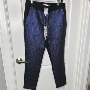 Midnight black sparkly blue black pants size 6. NWT